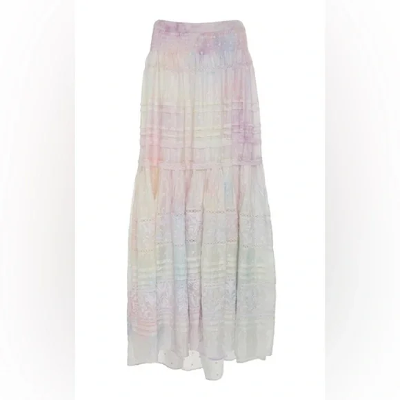 Loveshackfancy Linda Silk Maxi Skirt - Picture 2 of 6